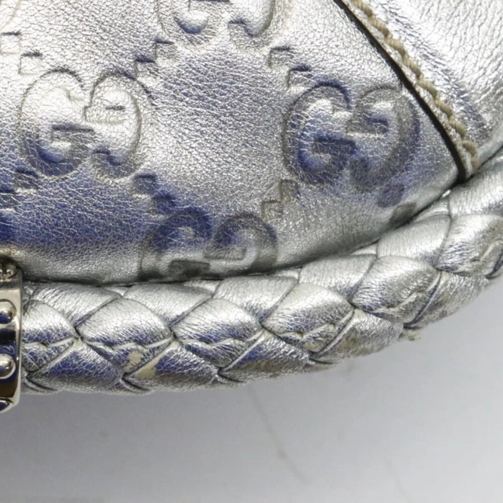 Gucci Small Signature Britt Tassel Shoulder Bag - Silver - Picture 10 of 15